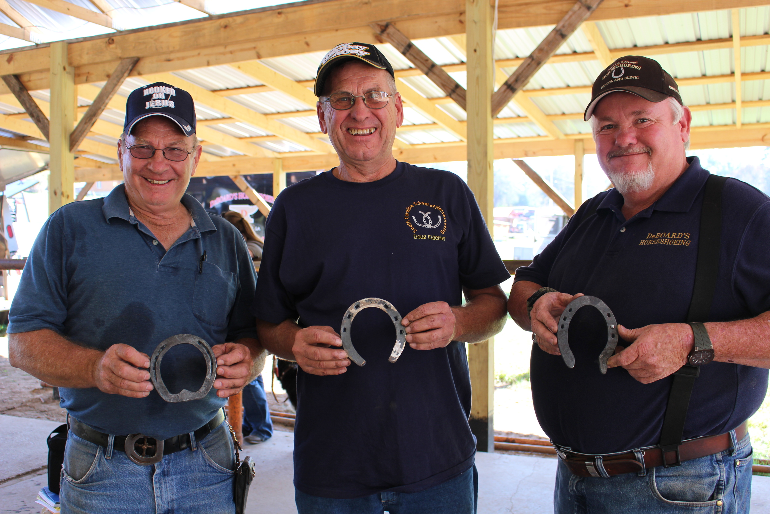 Professional Farriers, Dan Marcum, Doug Eidiner, Ronney Deboard, each with 30+ years of experience to share 2014.