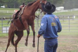 Noavel Headstall Clinic 2000 with Rick Wheat, Inventor before.jpg