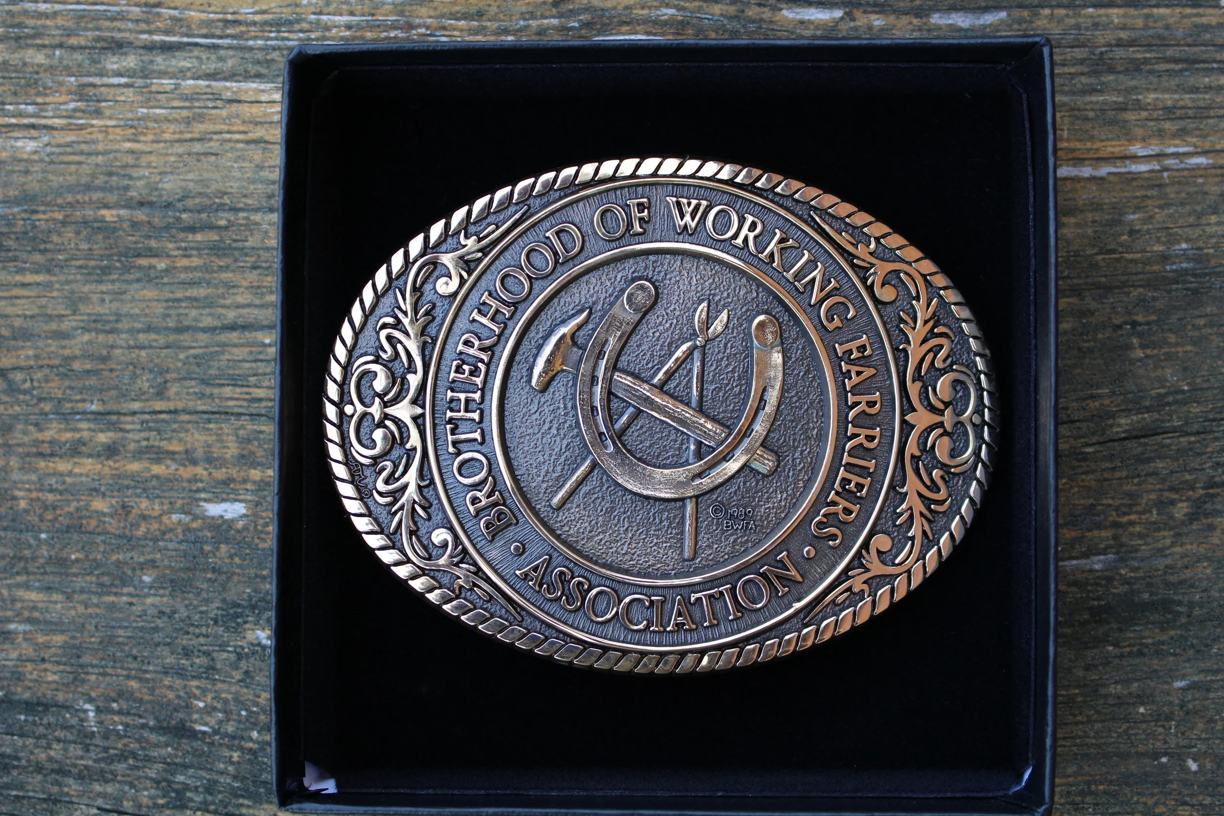 NEW BWFA Polished Bronze Belt Buckles!