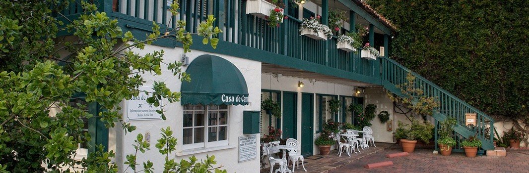 Carmel Garden Inn 4th Avenue at Torres (831) 624-6926 • (888) 514-9640 • website Ten charming guest rooms with wood-burning fireplaces, five rooms are mini-suites with private patios, new luxurious king size beds and sitting areas. We have an enchanted garden setting with 3 separate seating areas.
