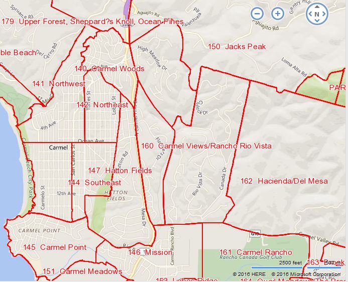 MLS areas for Carmel
