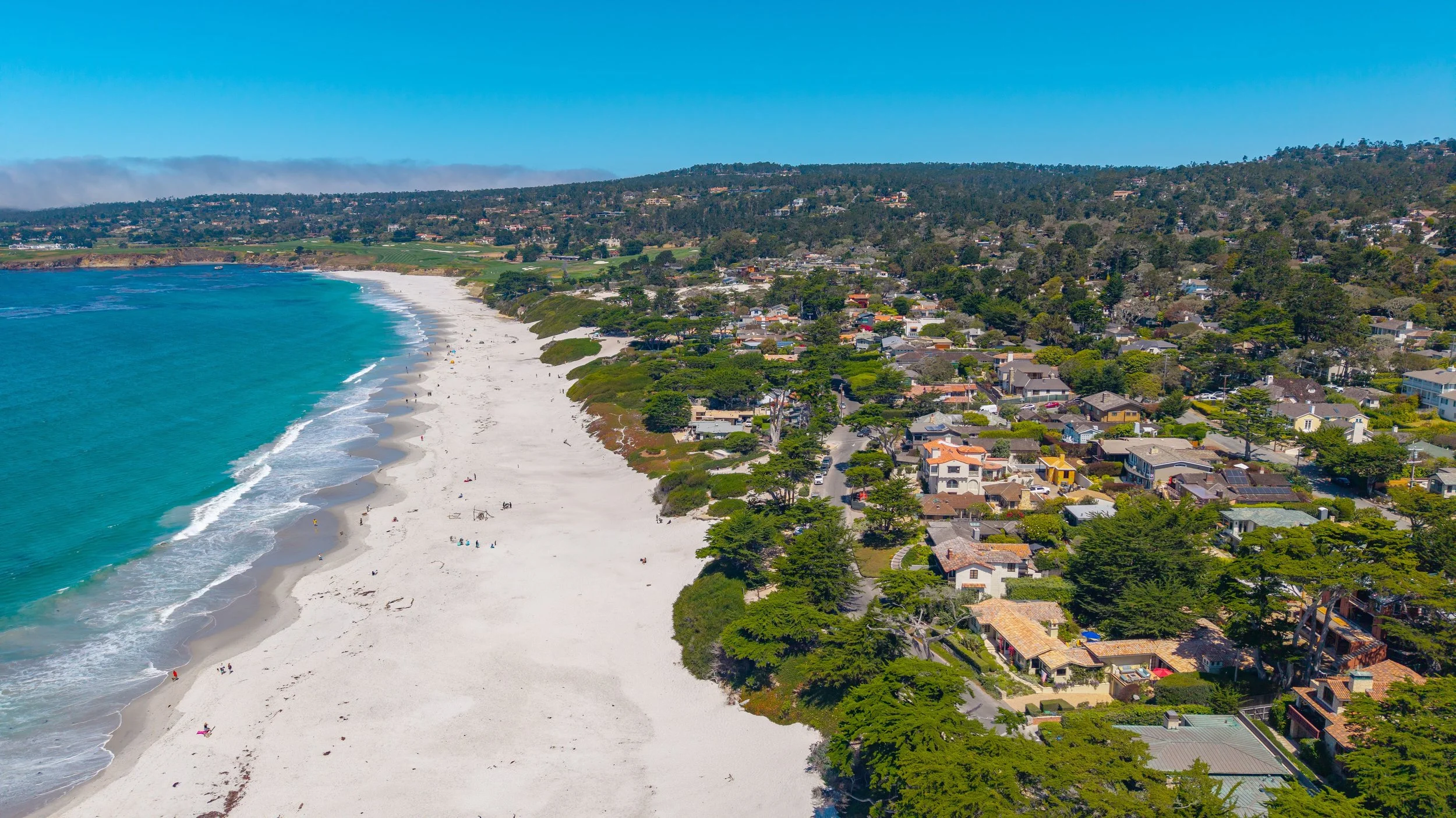 Aerial above Scenic Drive of "Rosecliff"