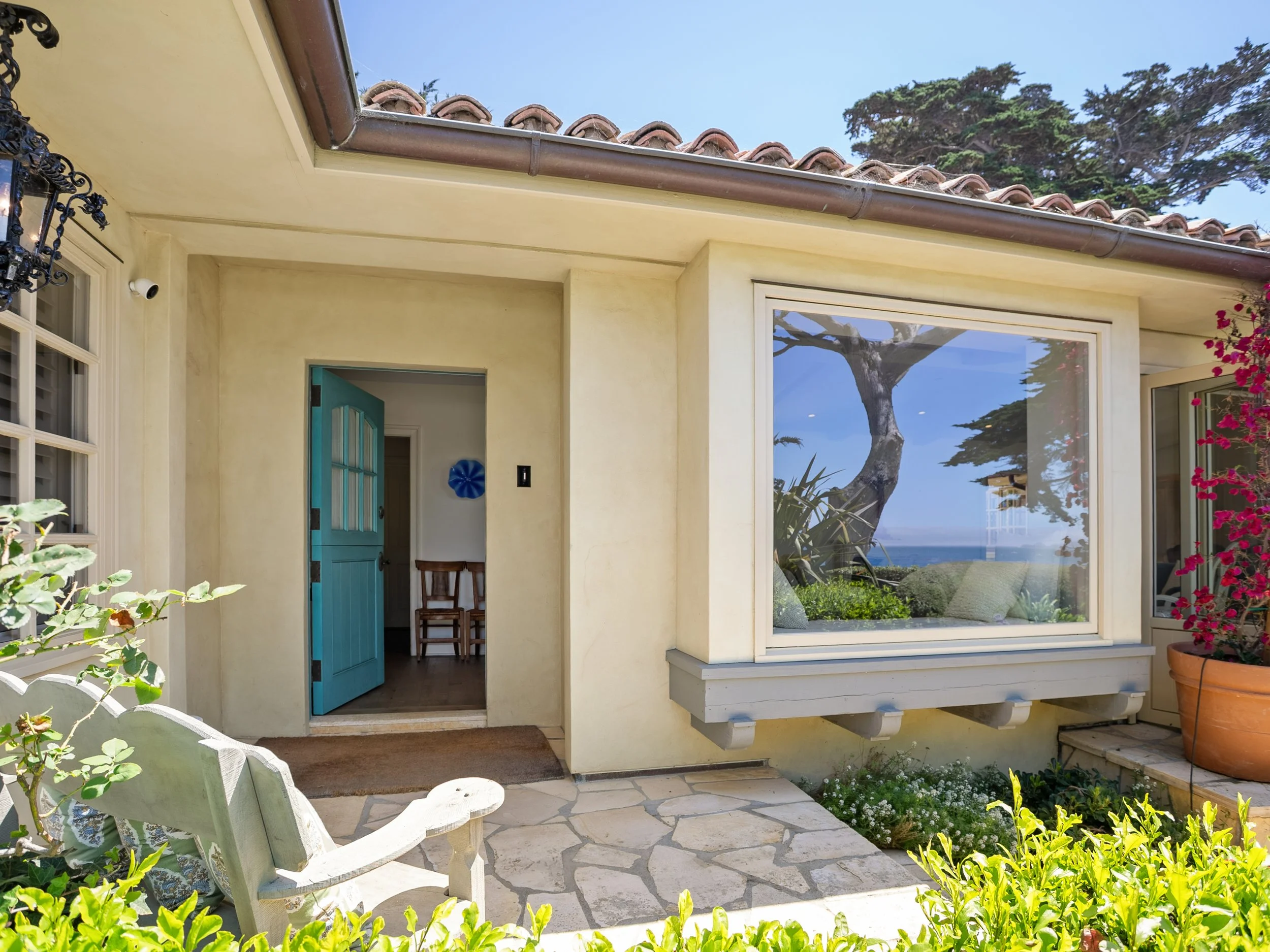 Reflection of Carmel Beach from Scenic 8 s.e. of 8th, Carmel, CA