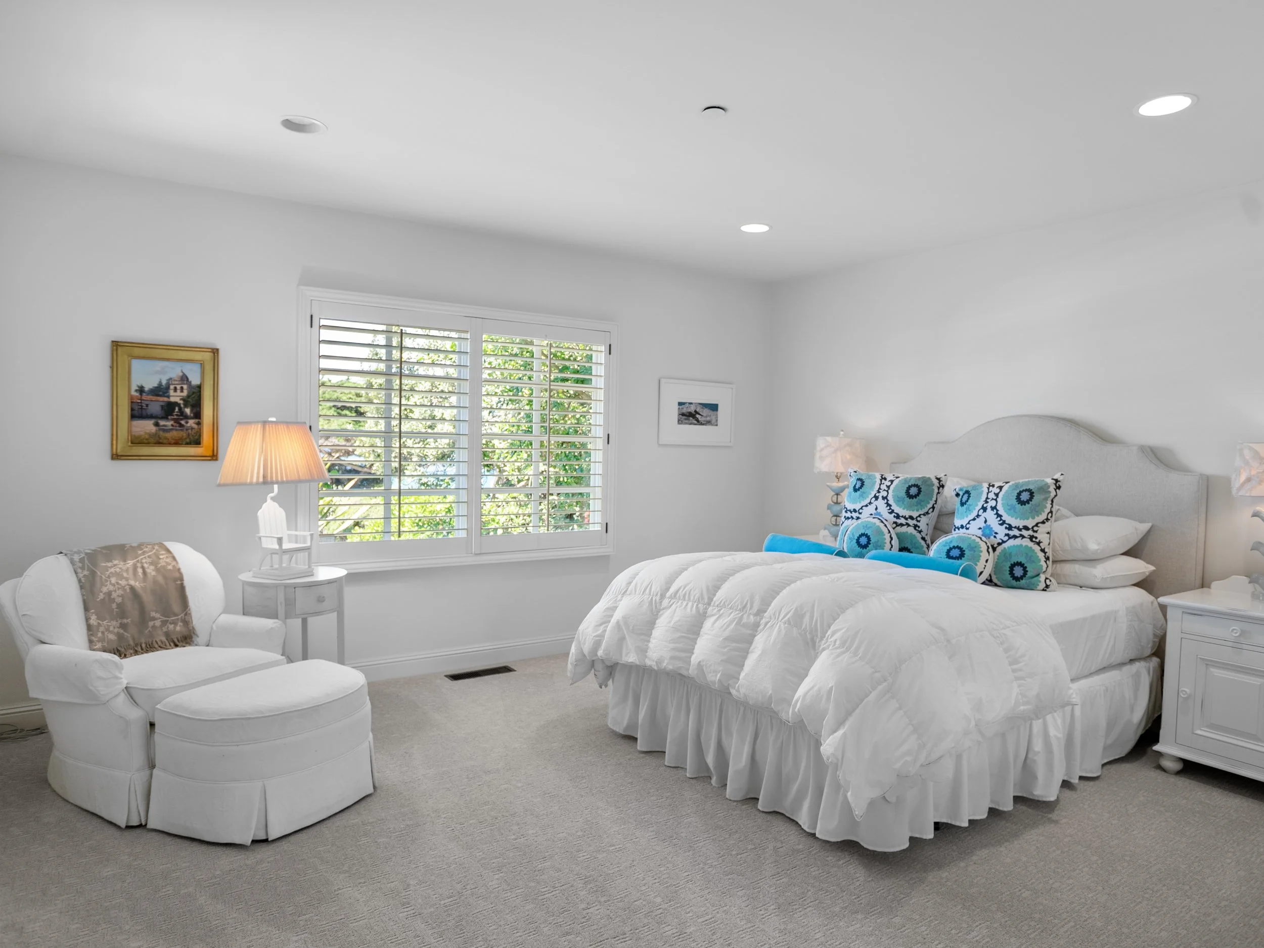 Guest bedroom at Scenic 8 s.e. of 8th above Carmel Beach