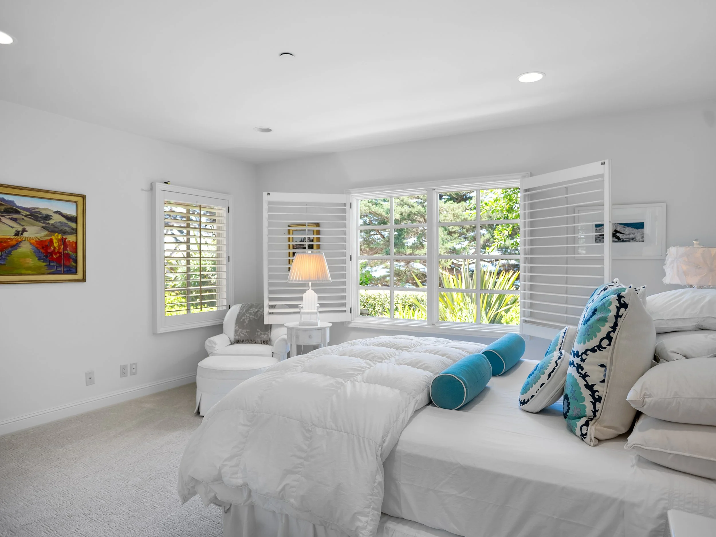 Guest bedroom at Scenic 8 s.e. of 8th above Carmel Beach