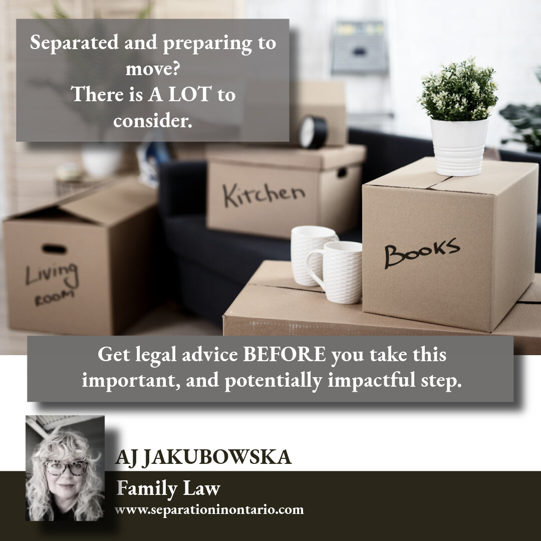 A move out of the matrimonial home or family residence, with or without the children, can be very legally impactful. Do not guess at your rights and obligations. Get legal advice BEFORE you move. Call us at (905) 898-8500.

#separation #divorce #fami