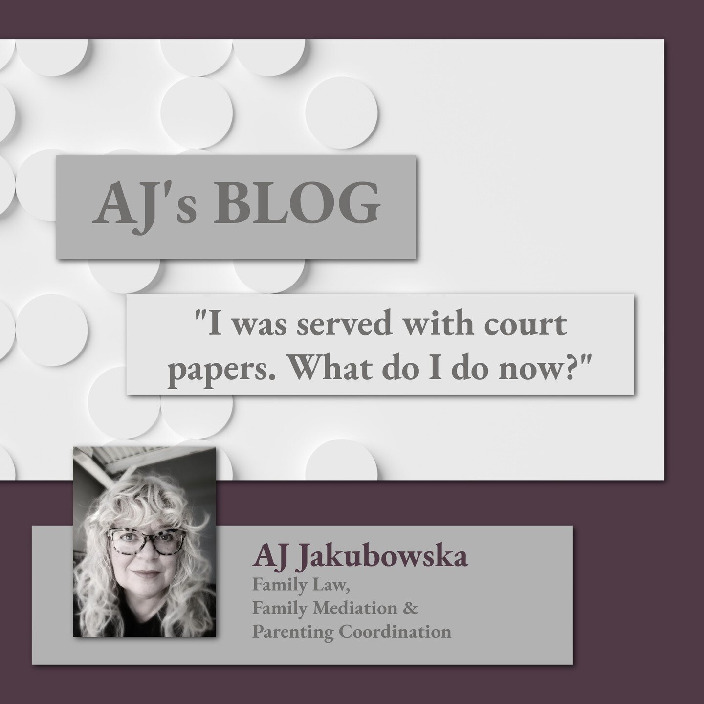 New BLOG post - I am asked this question a lot and the answers are IMPORTANT! Check it out! - here: https://www.separationinontario.com/family-law-divorce-law-blog/i-was-served-with-court-papers-what-do-i-do-now

#separation #divorce #familylaw #divo