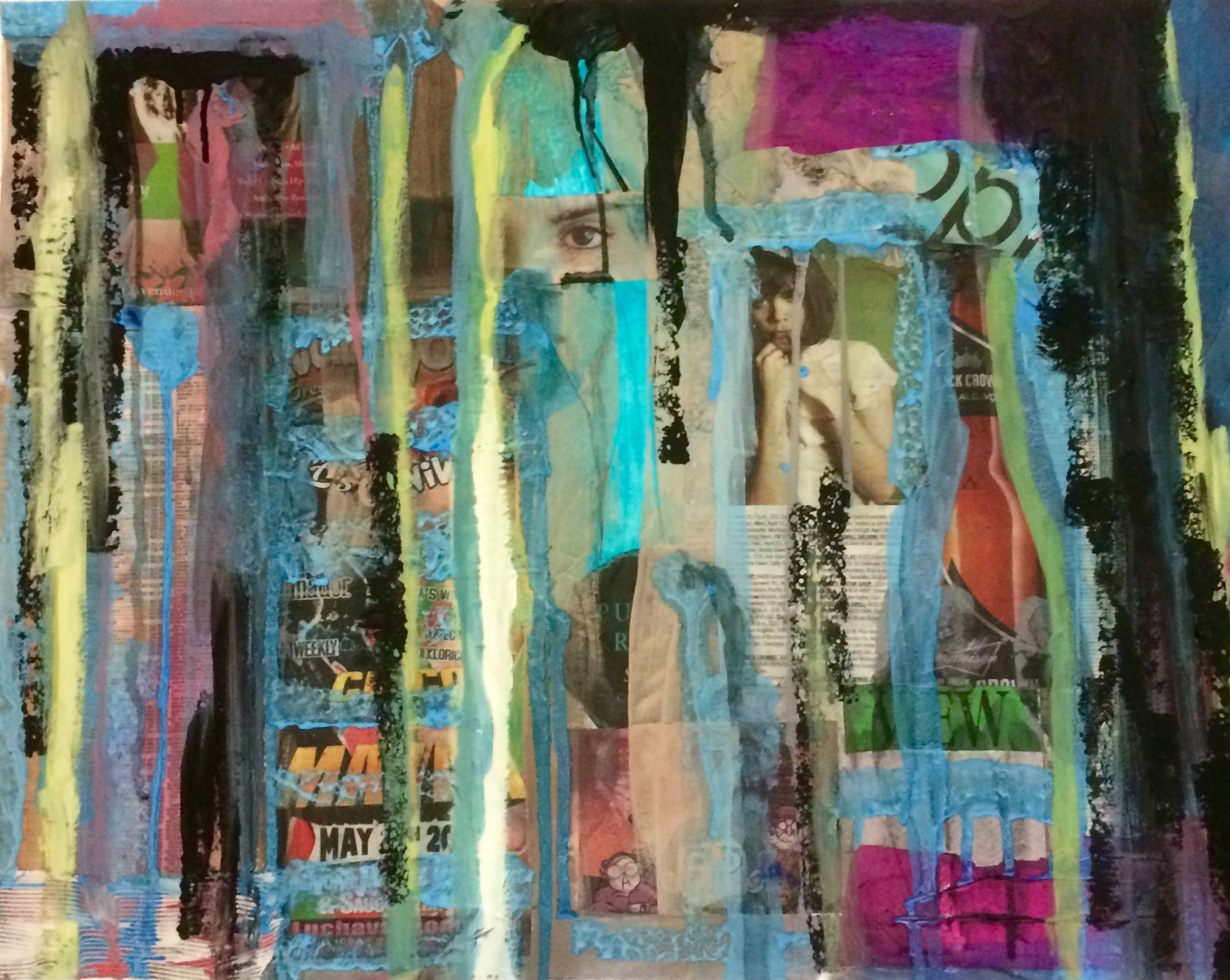 "Kind of Blue" Mixed Media 18x24