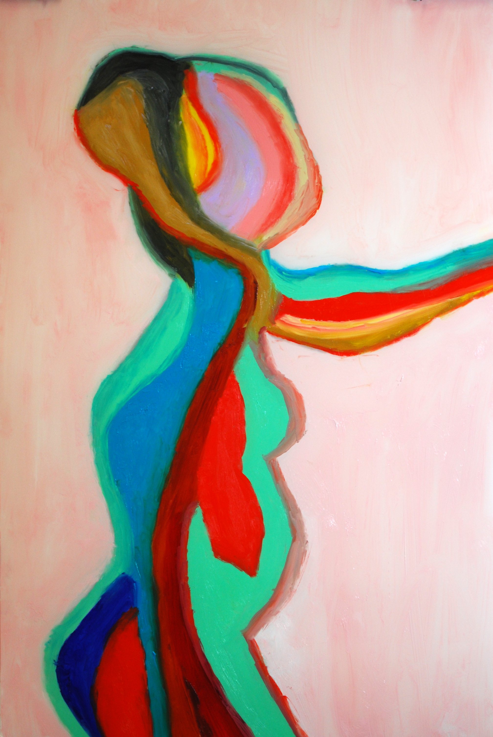"X-Ray Lady" Oil on Mylar 18x12