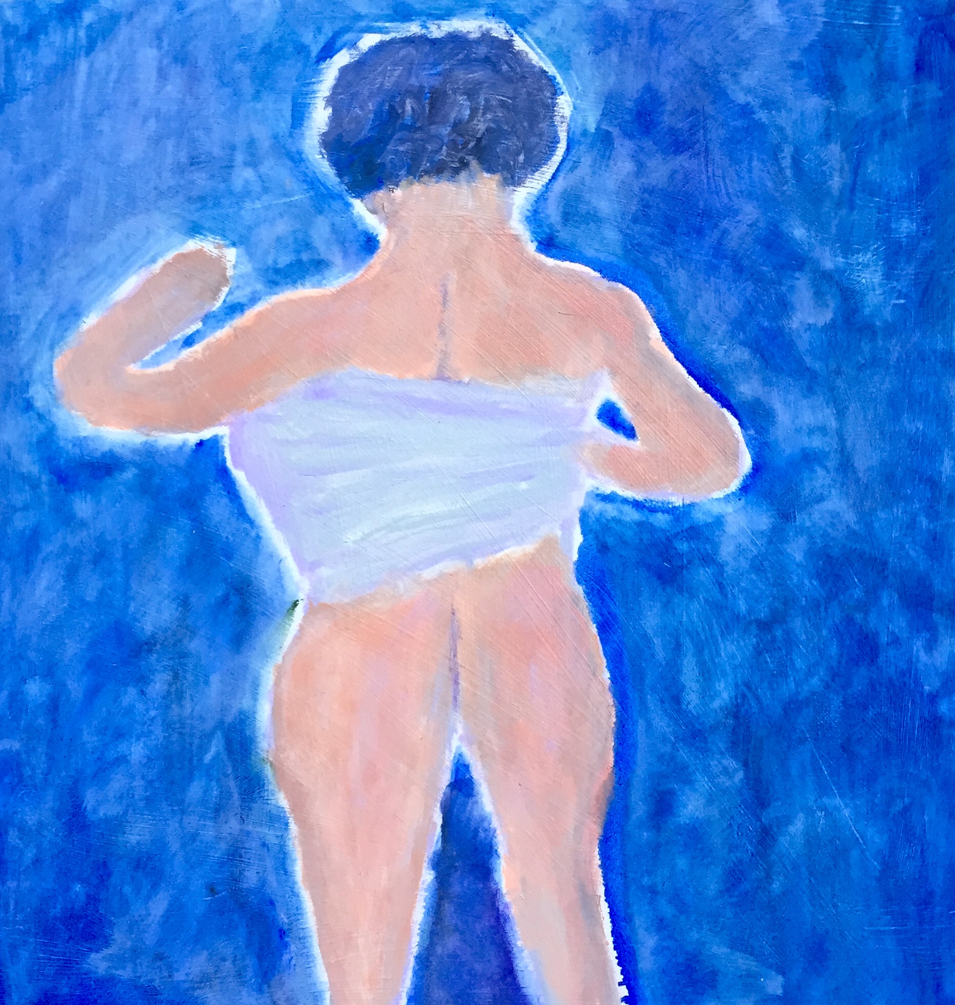 "Slippery When Wet" Oil on Wood Panel 10x10