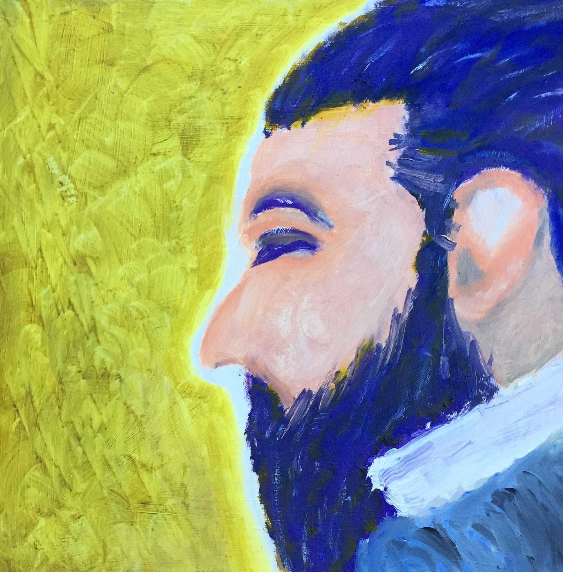 "Bluebeard" Oil on Wood Panel 12x12