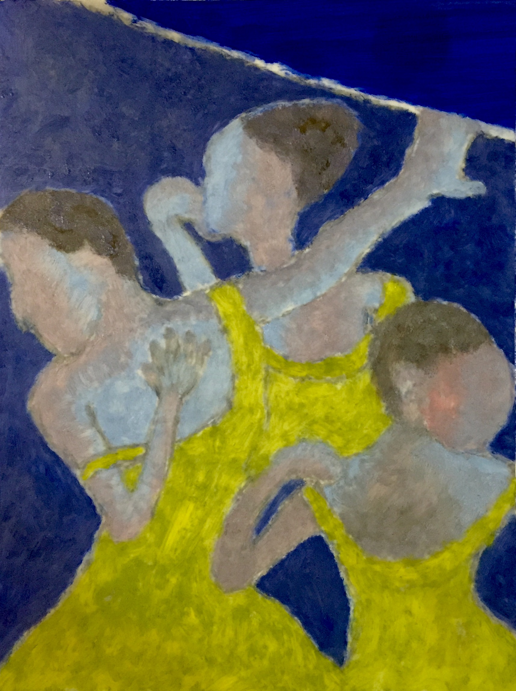 "Midnight Dancers" Oil on Mylar 12x9
