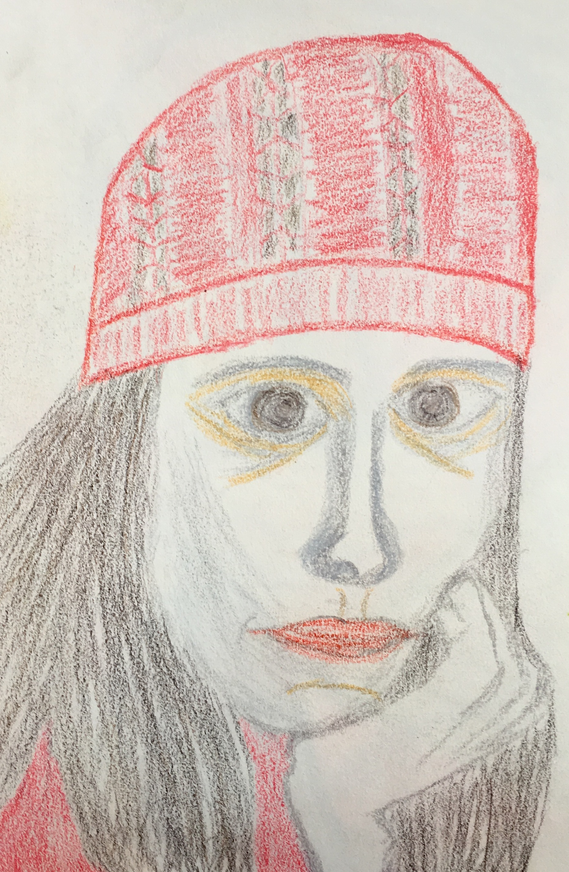 "When She Wears Red..." Pencil & Pastel
