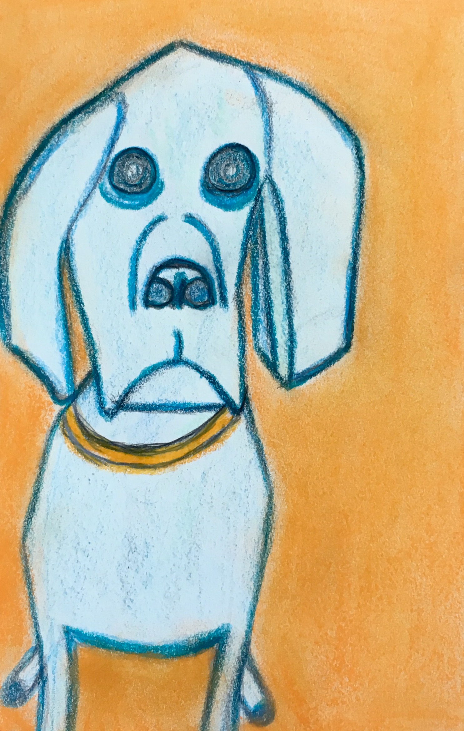 "Trojan Dog" Pastel & Pencil