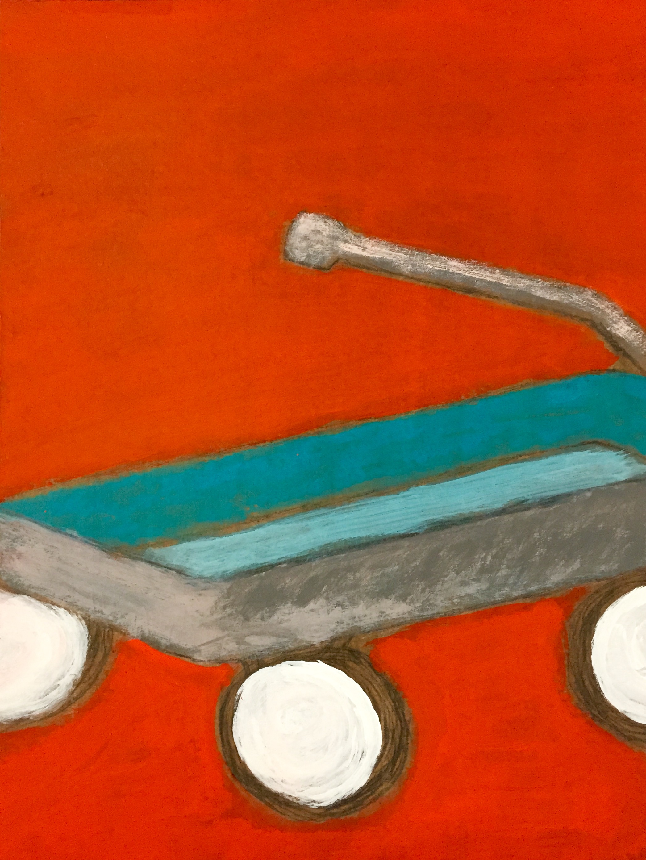 "Blue Ryder" Acrylic On Cardboard 24x18