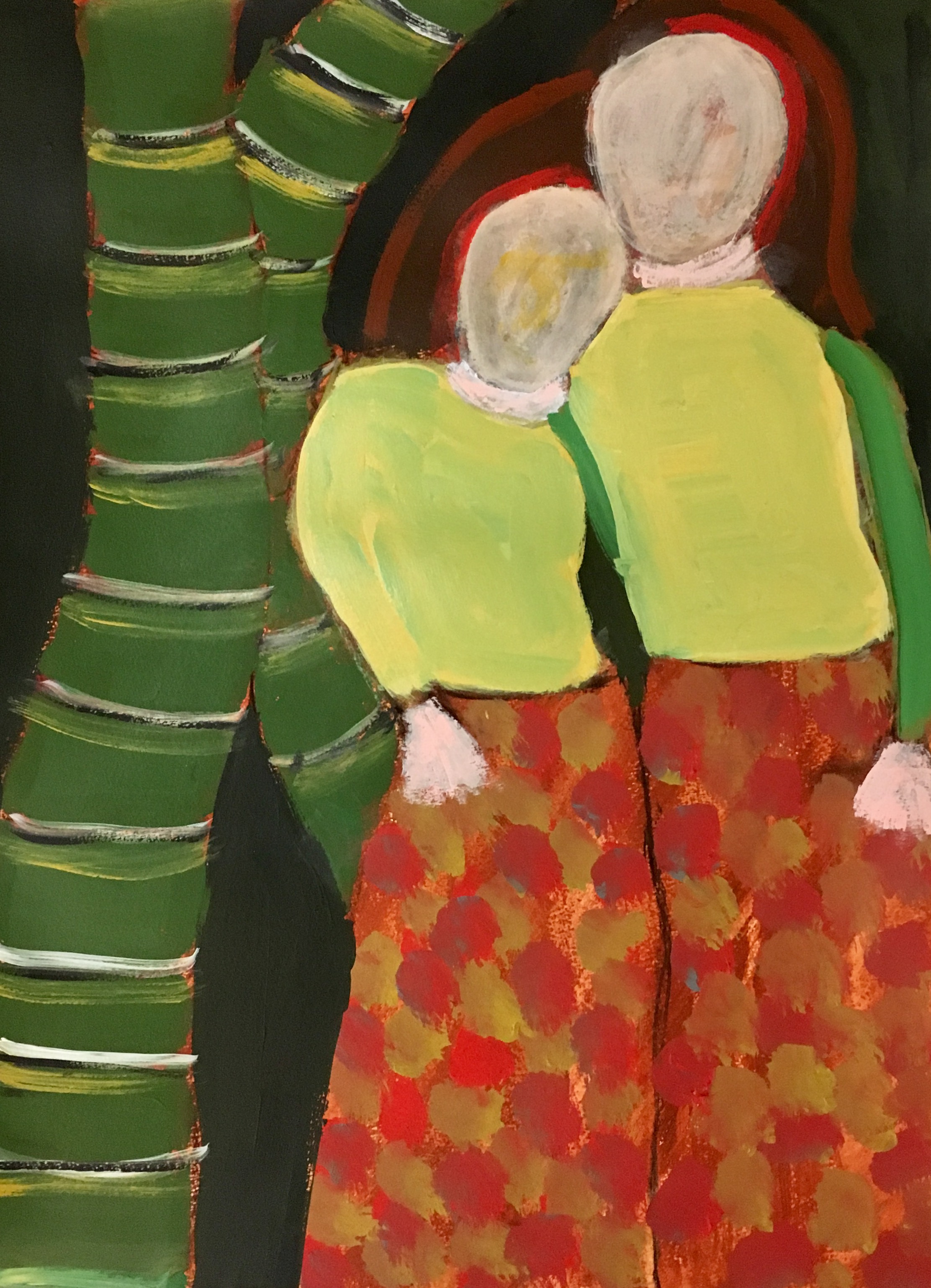 "Twins" Acrylic On Paper 24x18