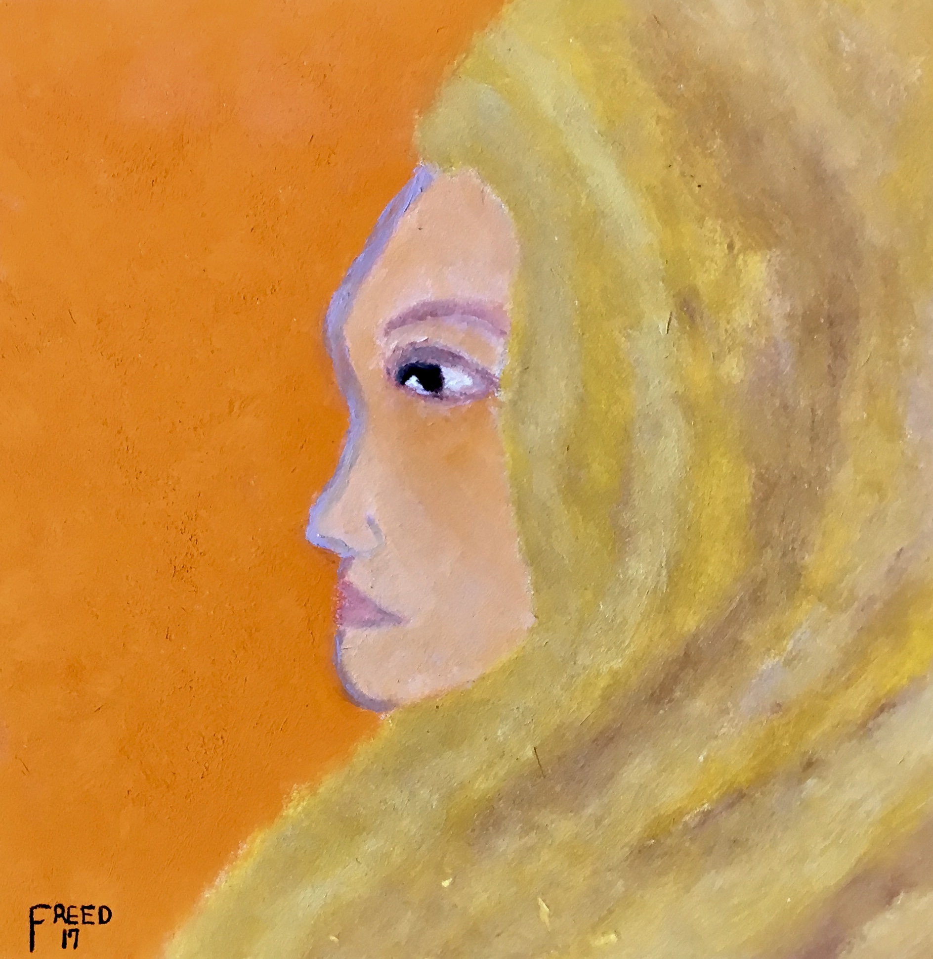 "Hopelina" Oil On Wood Panel 8x8