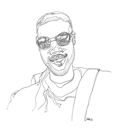 Fabian , pen on paper, 11 x 14 in