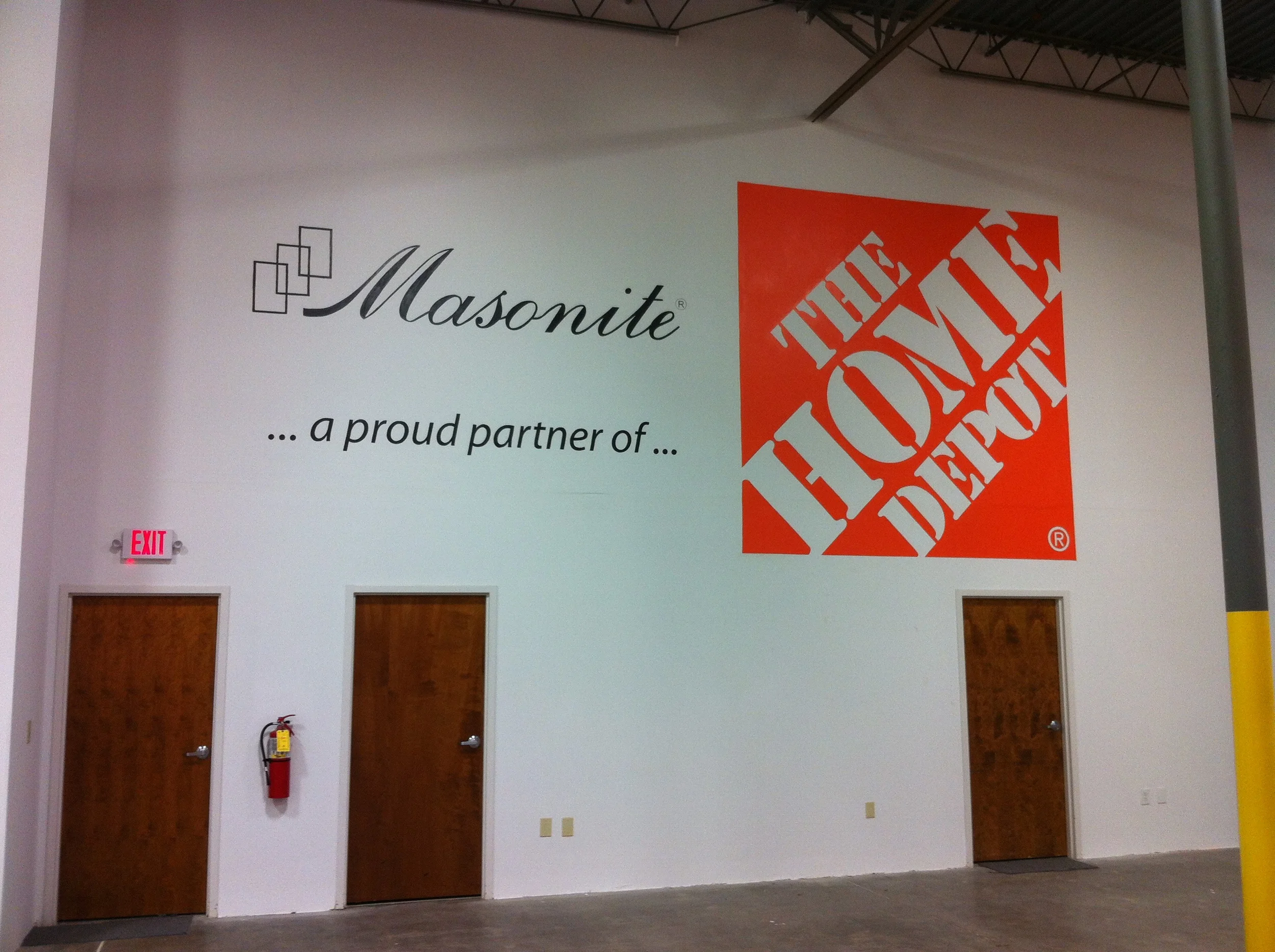 Masonite mural