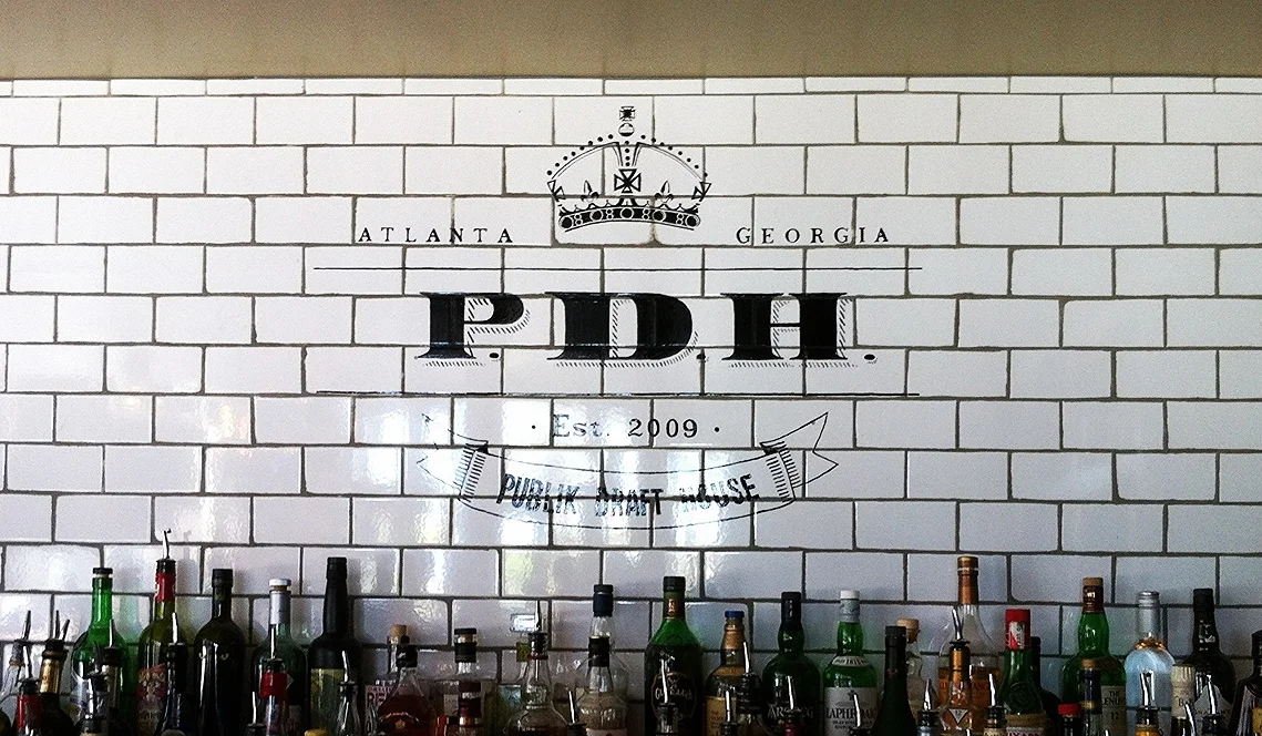 Publik Draft House bar mural