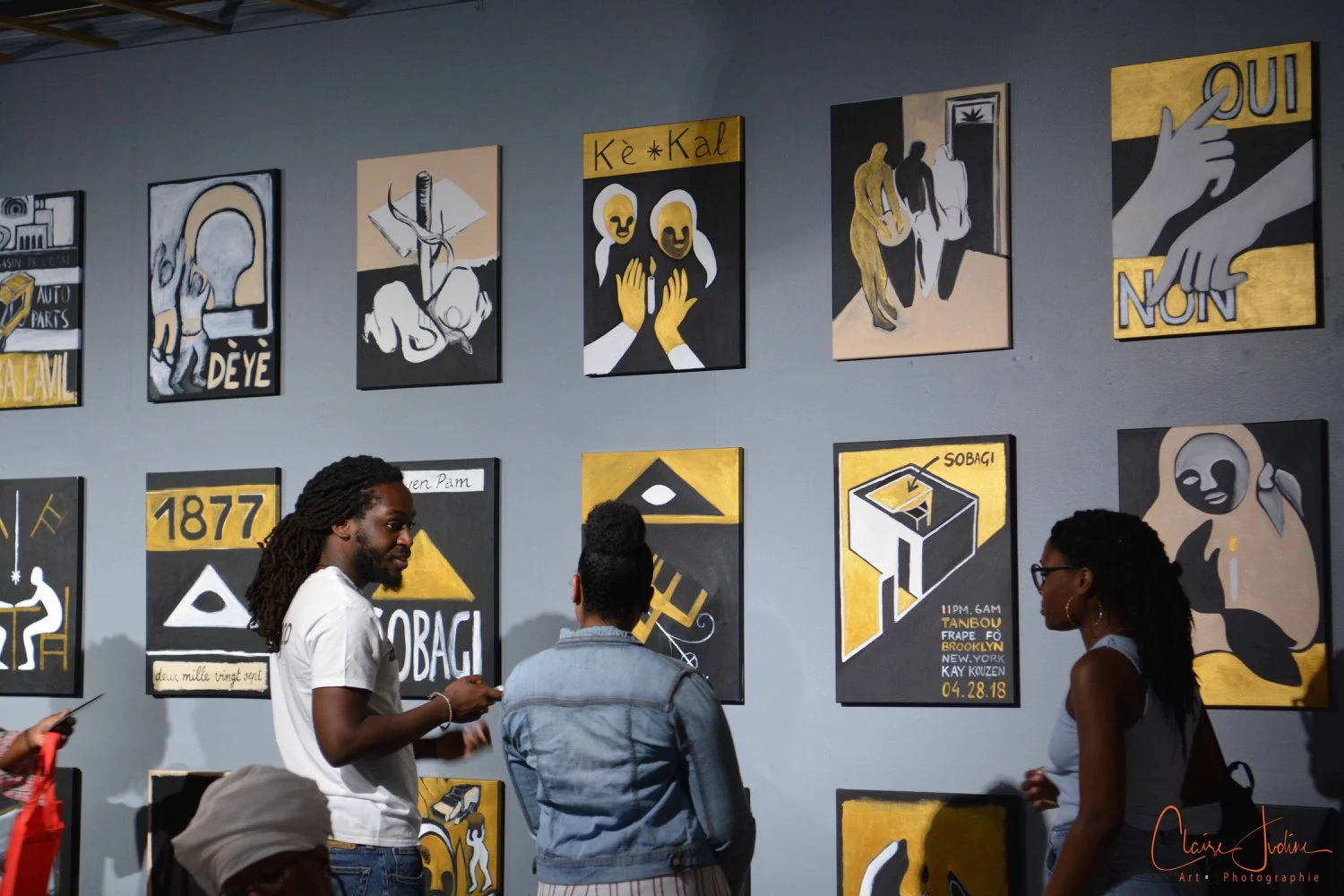 Art Installation at FiveMyles Gallery, as backdrop to “Kriyòl Dance Collective’s” for their “Lavi Miyò” dance performance.