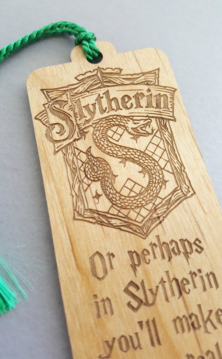 Harry Potter themed premium wooden engraved bookmarks set of 4, Fantasy  collection