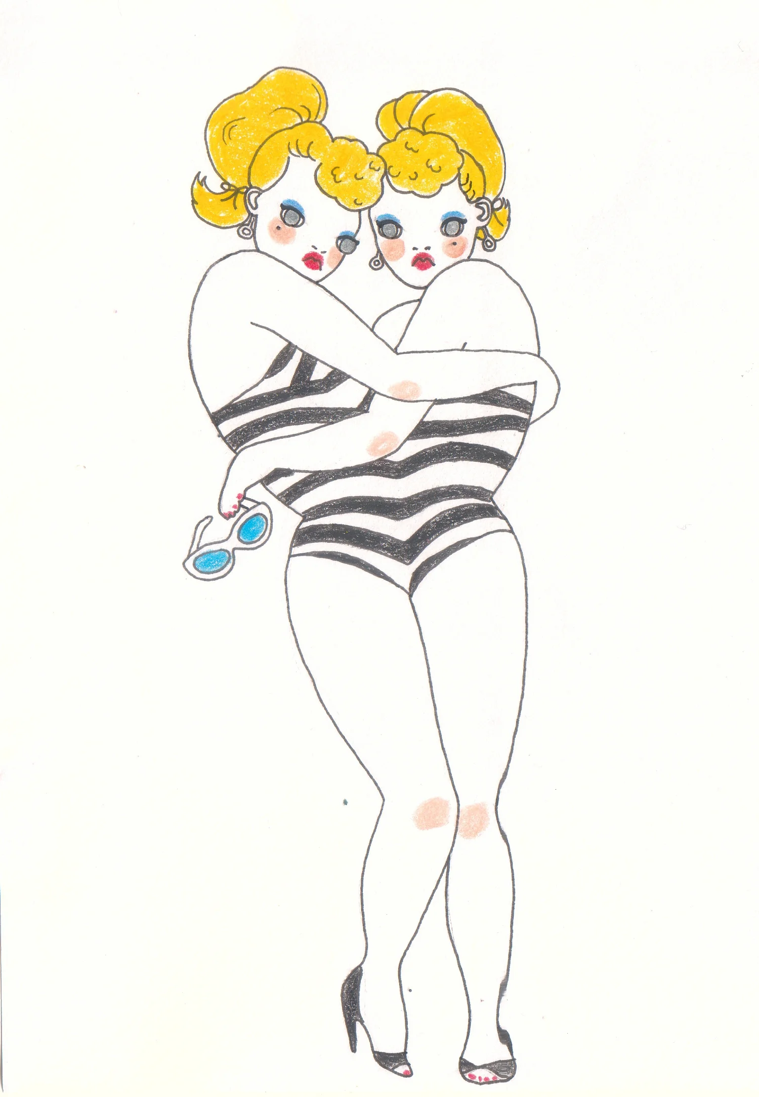 Conjoined Barbie twins