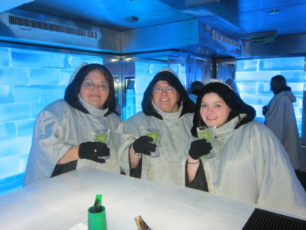 (From left: Angela, Fran, and Lucy) Aboard the Norwegian Breakaway