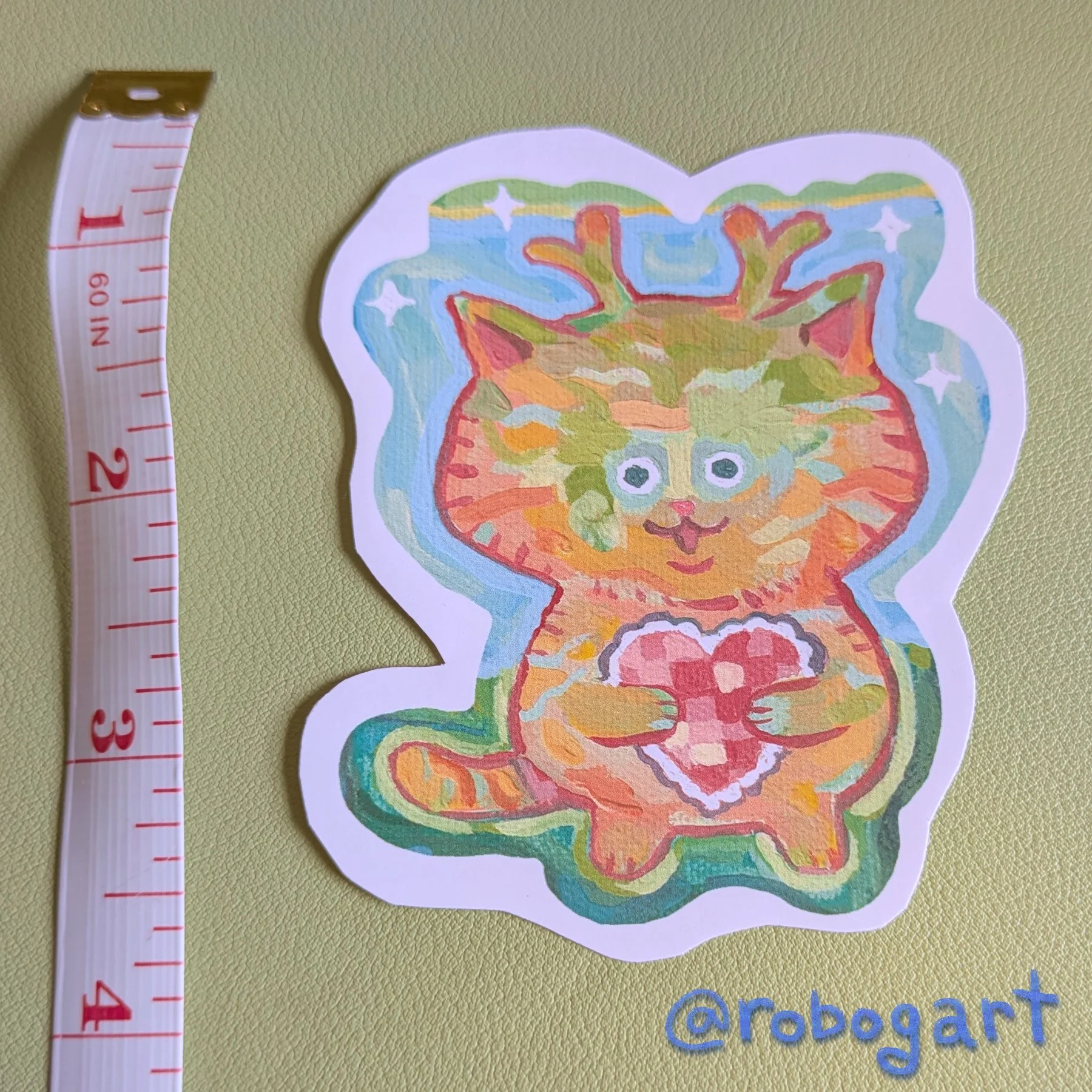 Weird Valentine Cat Sticker
