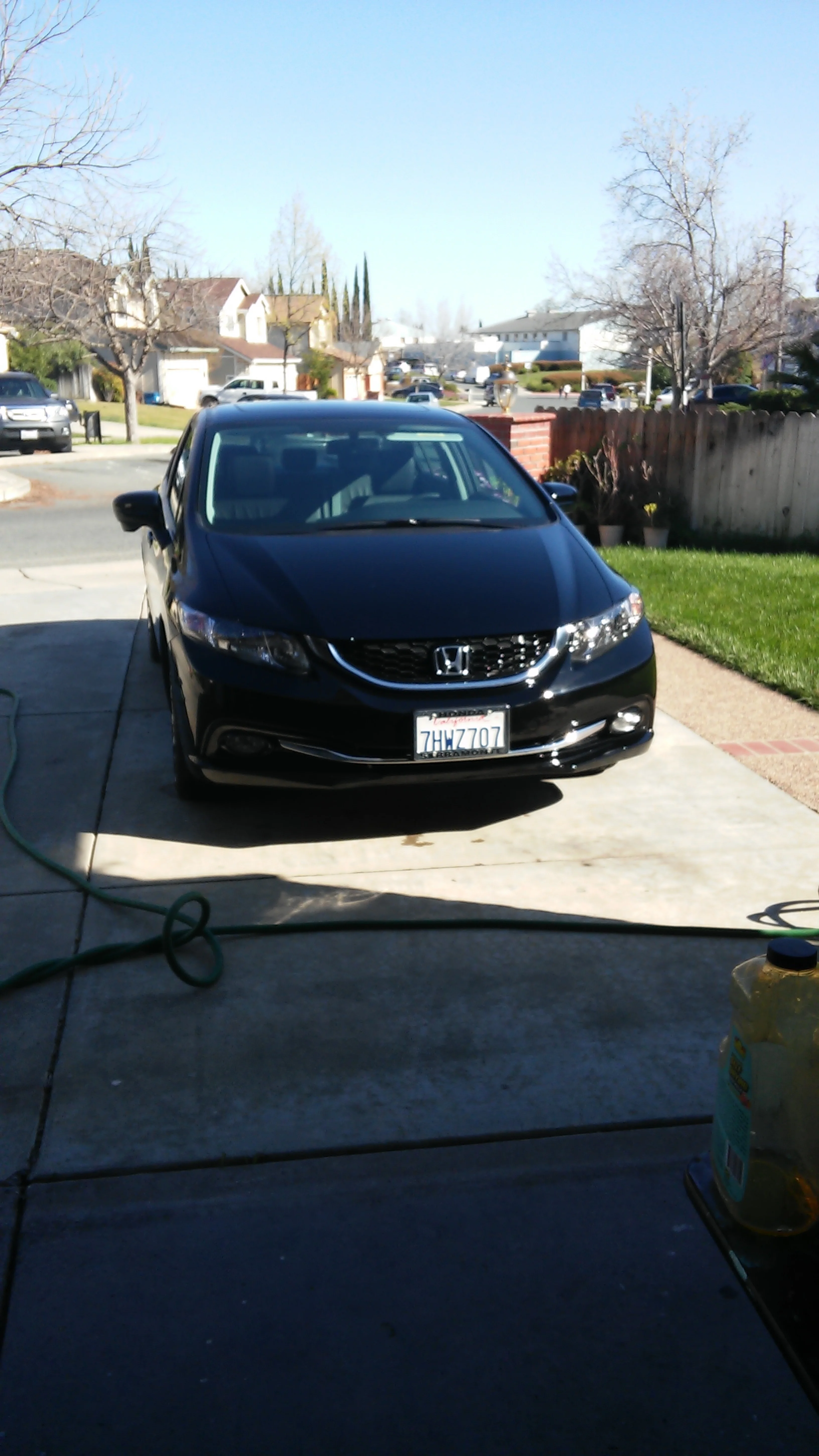 Bad time to wash the car but I'd rather have water spots than bird poop.