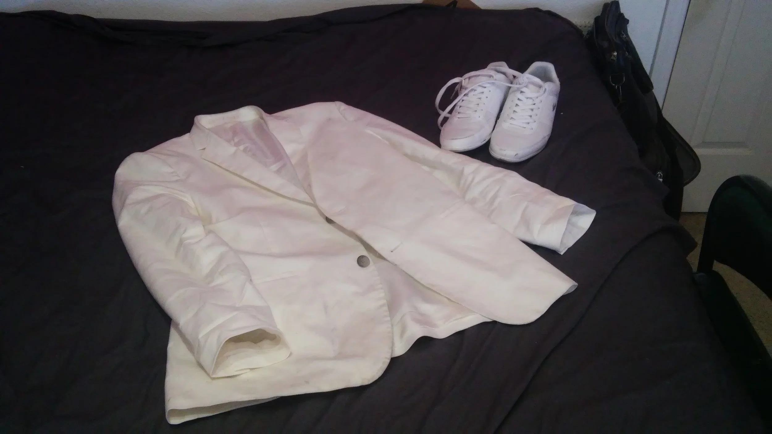 Haha, these started out pure white but I had so much fun that by the end of the night they were stained, soiled, and the shoes were scuffed pretty bad. But it was worth it.