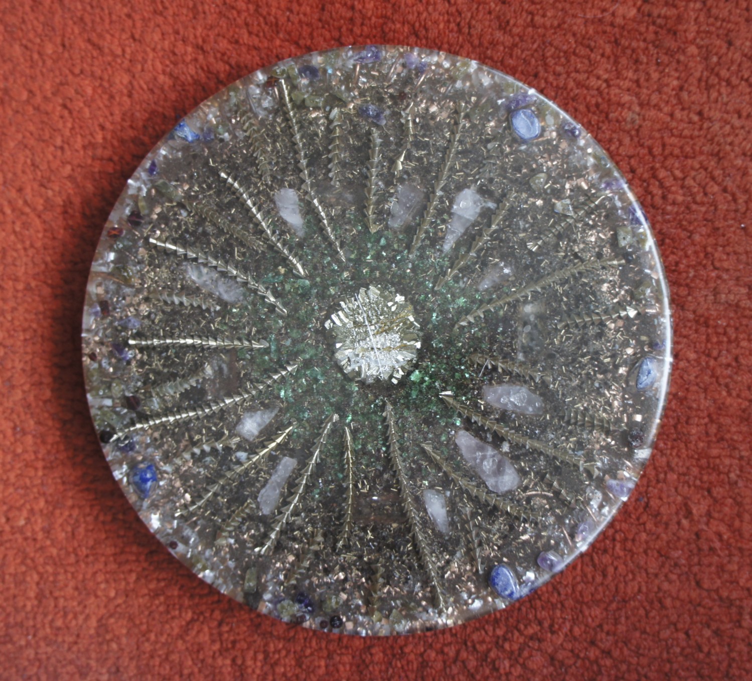 Orgonite with Pyrite and bronze