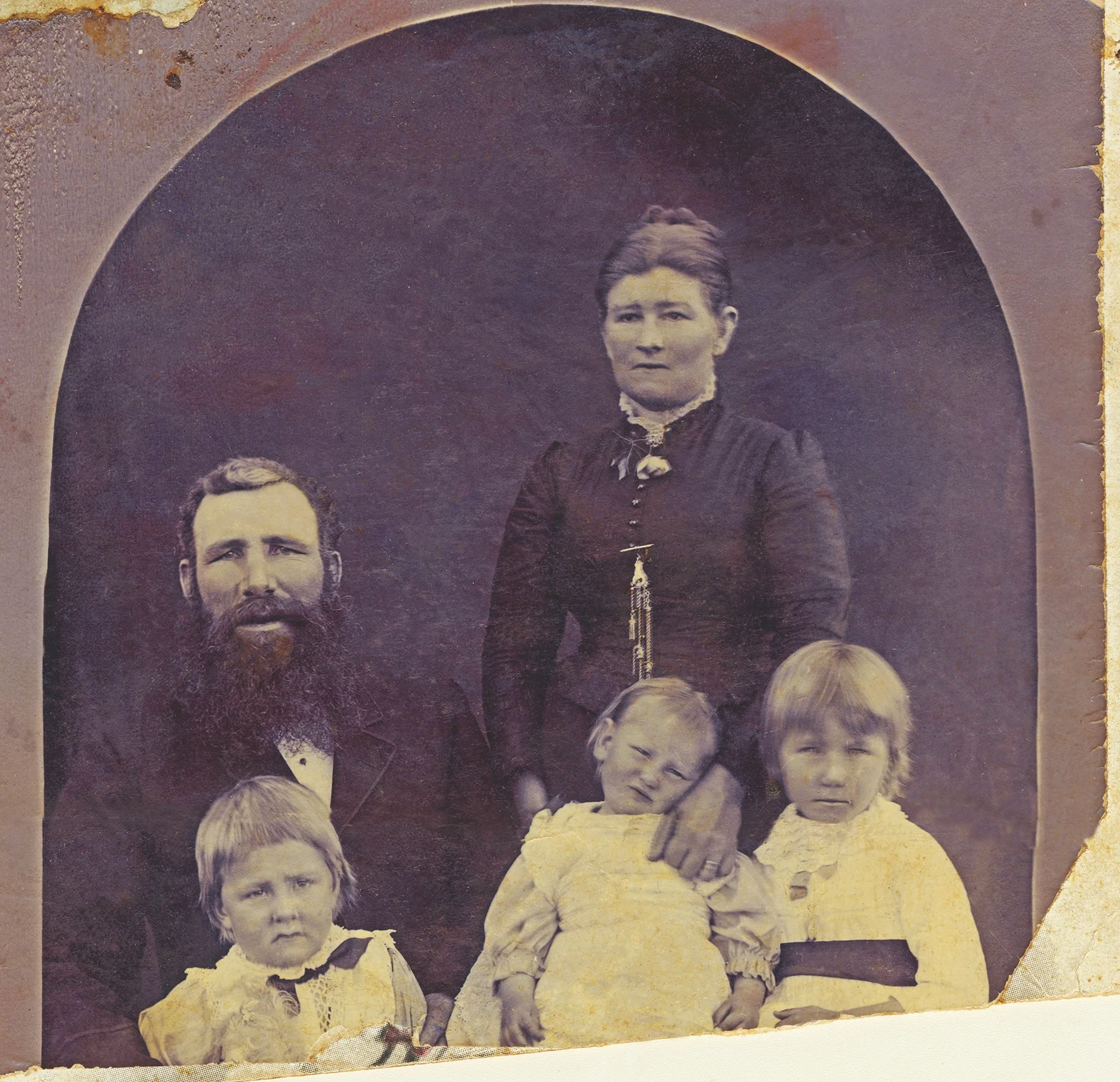 Photo from 1895 after retouching, digital copy can be shared with family members easily.