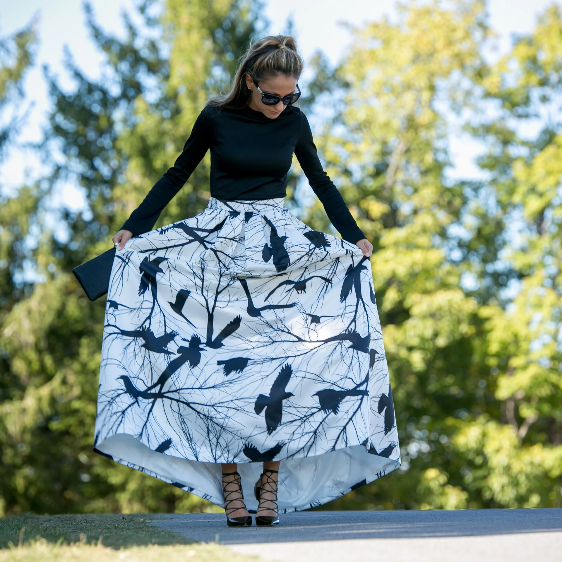 Skirt: Chicwish |Top: Topshop |Sunnies: Jimmy Choo |Shoes: Jimmy Choo |Wrislet: Coach Dino Petrocelli Photography