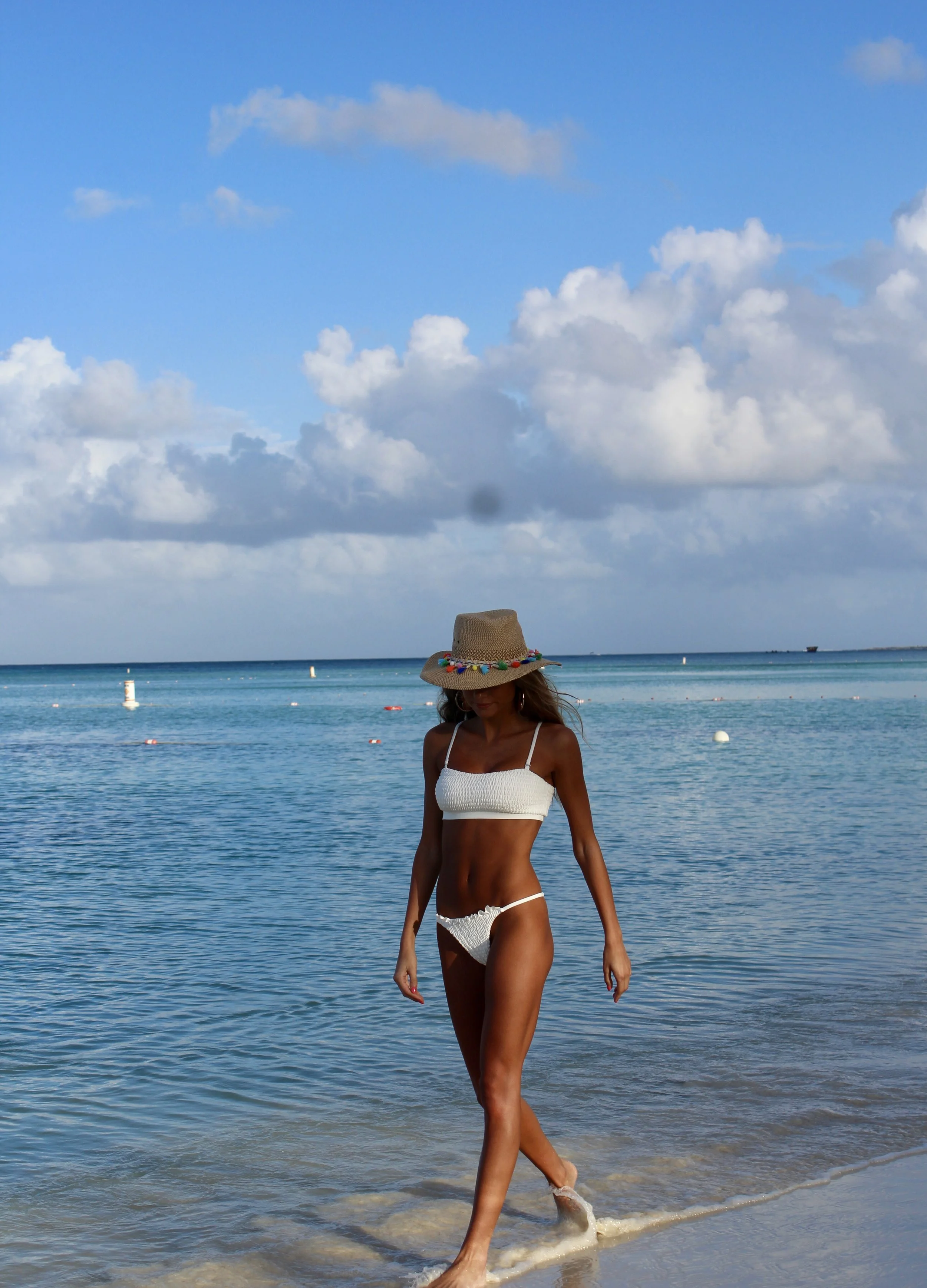 White Smocked Bikini