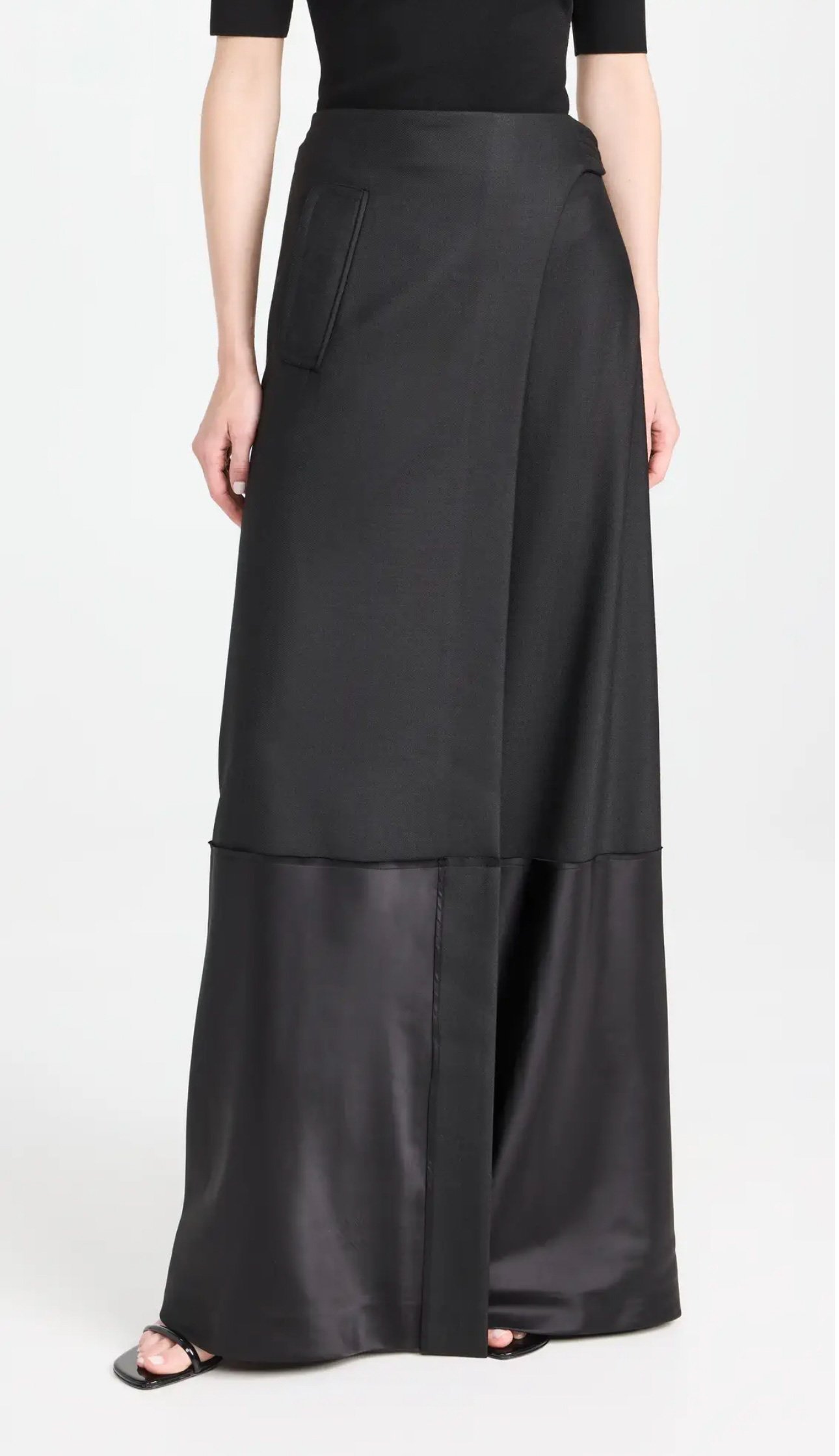 black infinity maxi skirt