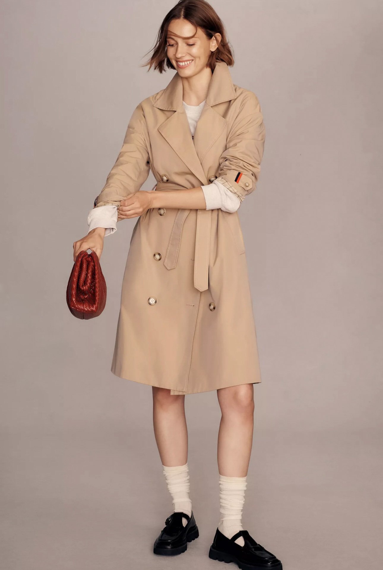 double breasted trench coat