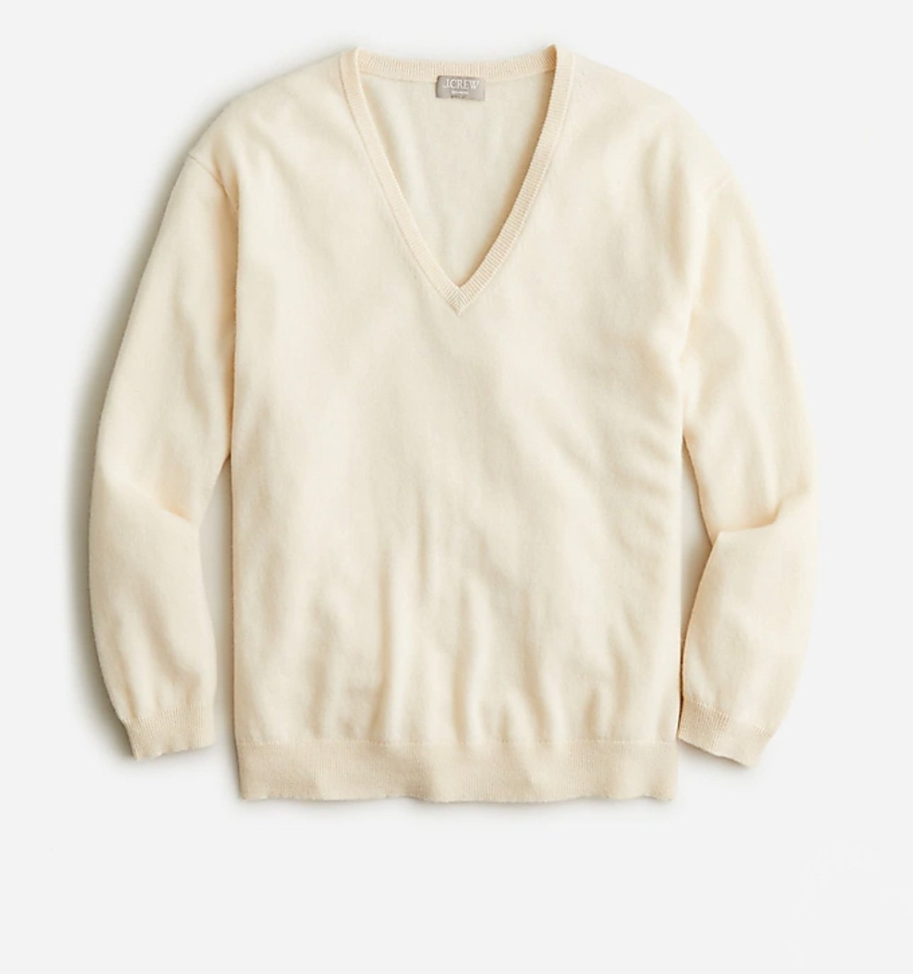 cashmere relaxed v-neck sweater
