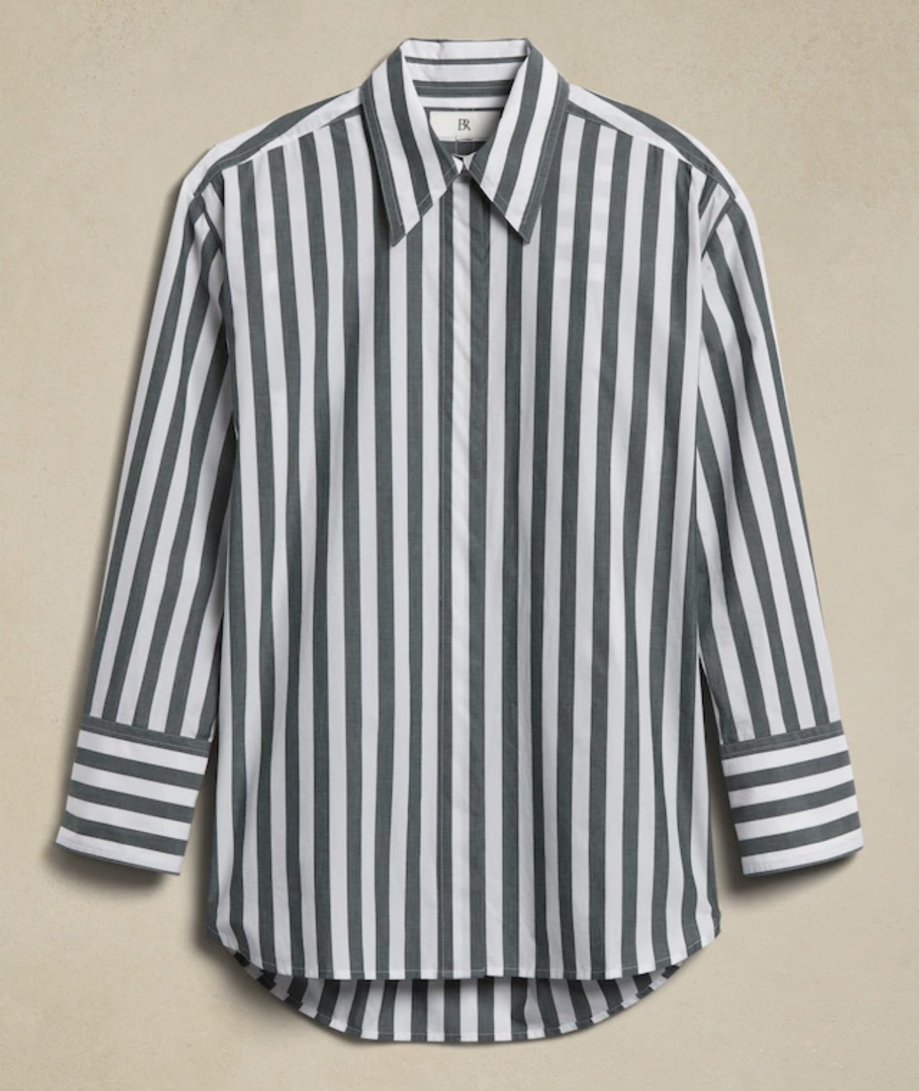 oversized striped shirt