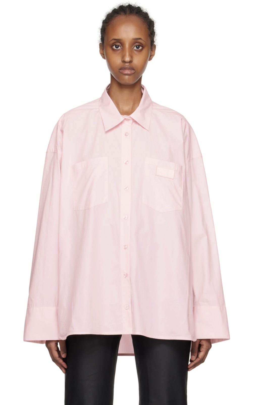 pink oversize shirt