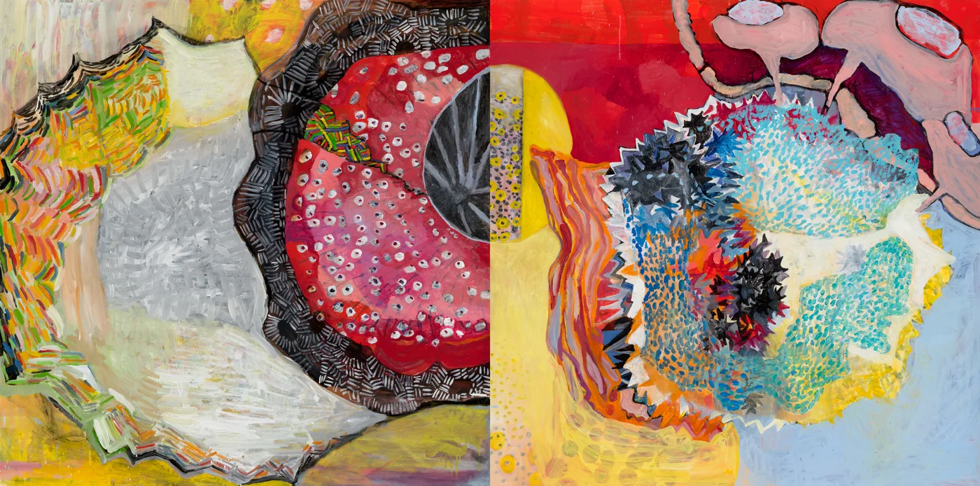 Behind my eyes (shown as diptych)