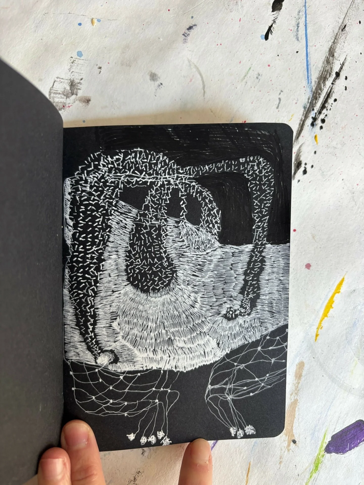 Migraine with aura drawing.

#migrainewithauradrawing #drawingoftheday #blackandwhitedrawing #artlife