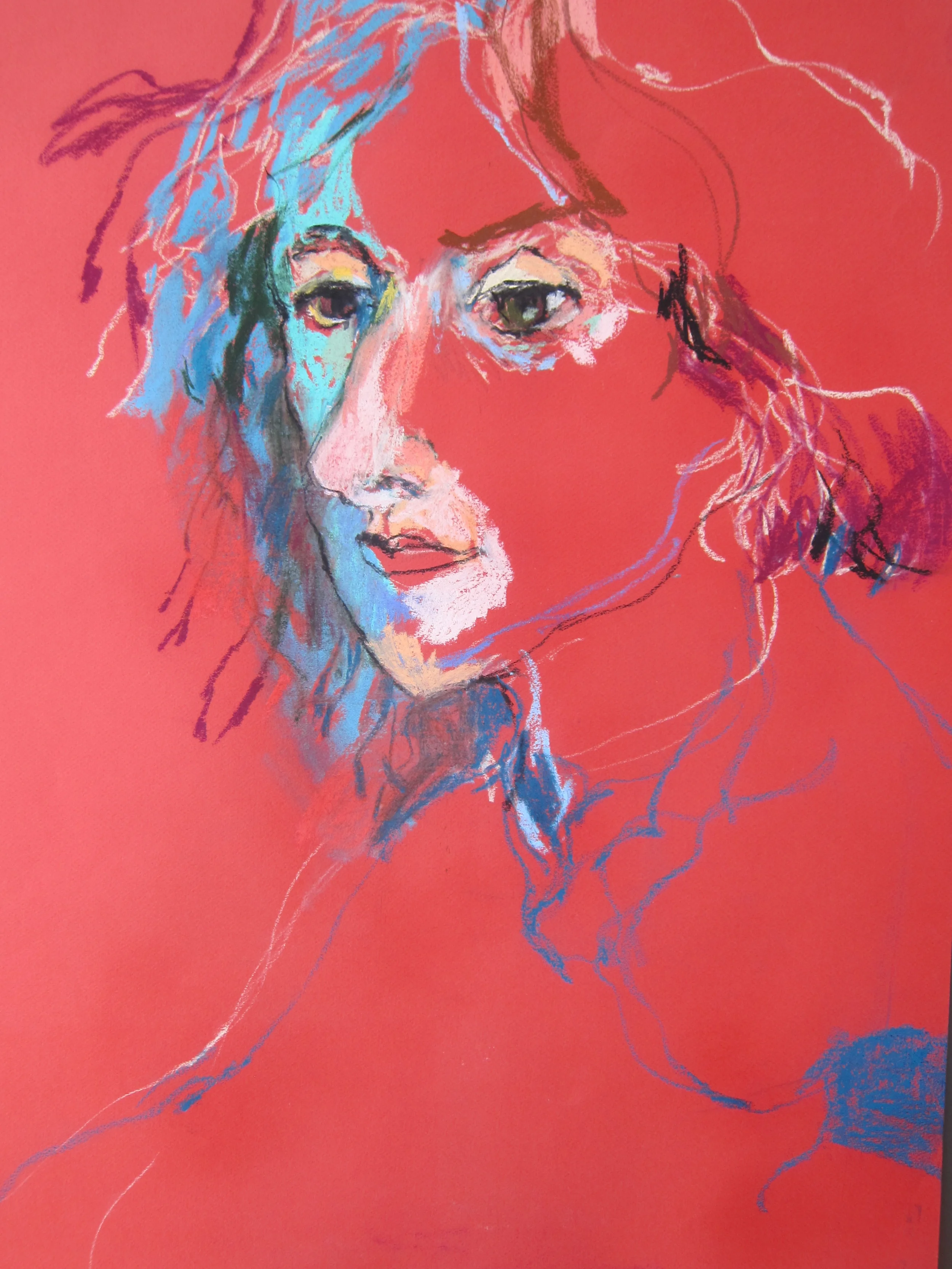 Maude / 22" x 30" / Pastels on colored paper