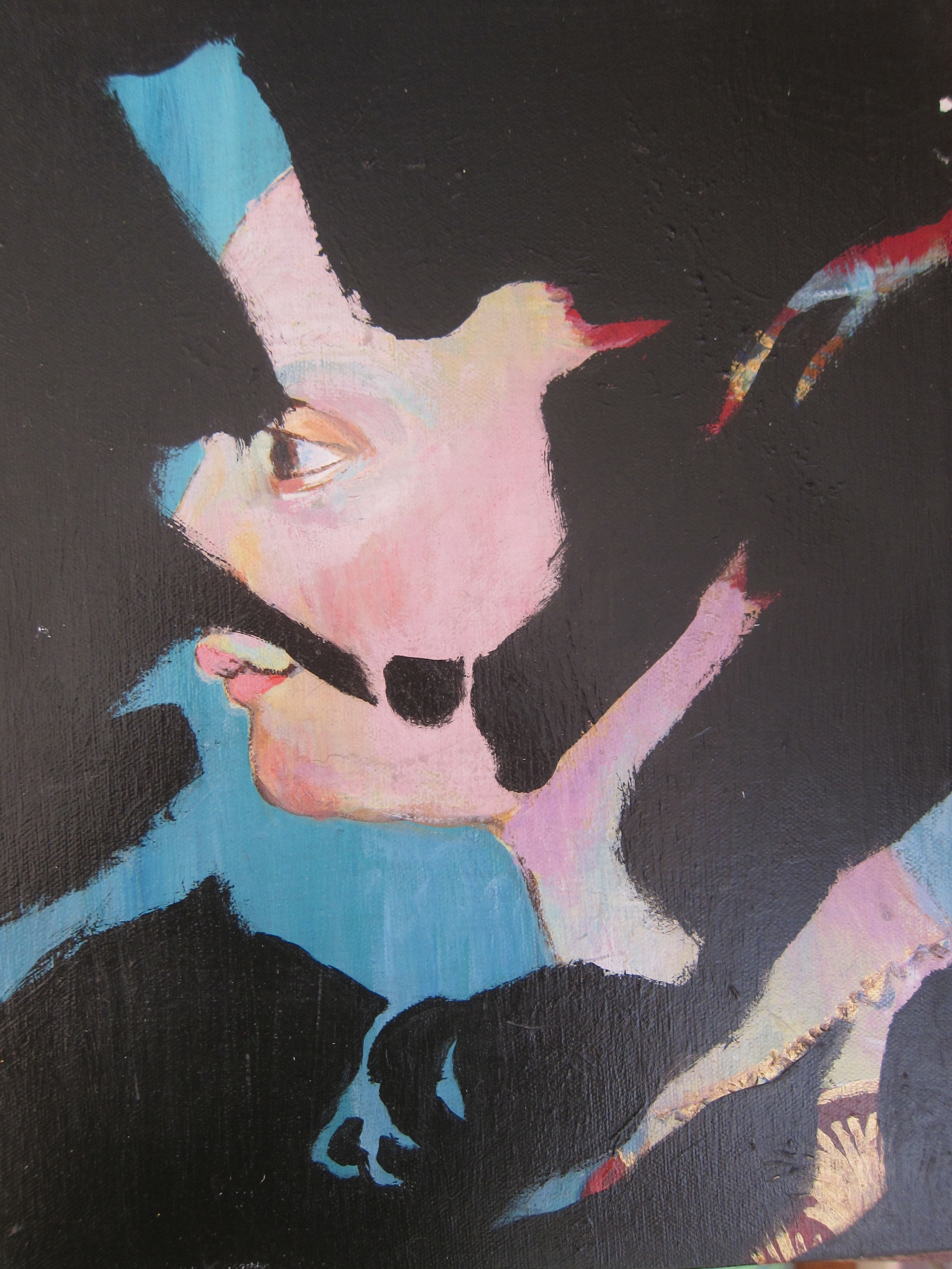 Renaissance Birds / 11" x 14" / Acrylics on canvas