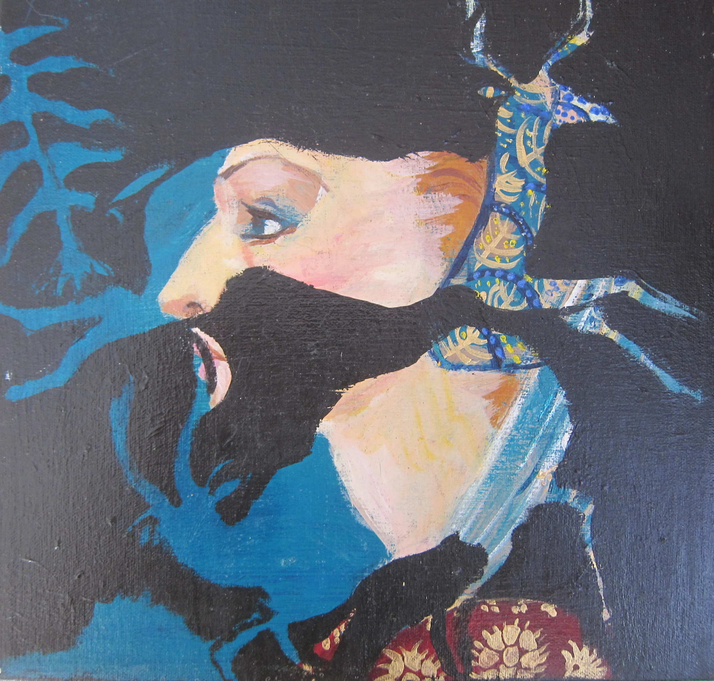 Saint Justina / 12 "x 12" / Acrylics on canvas