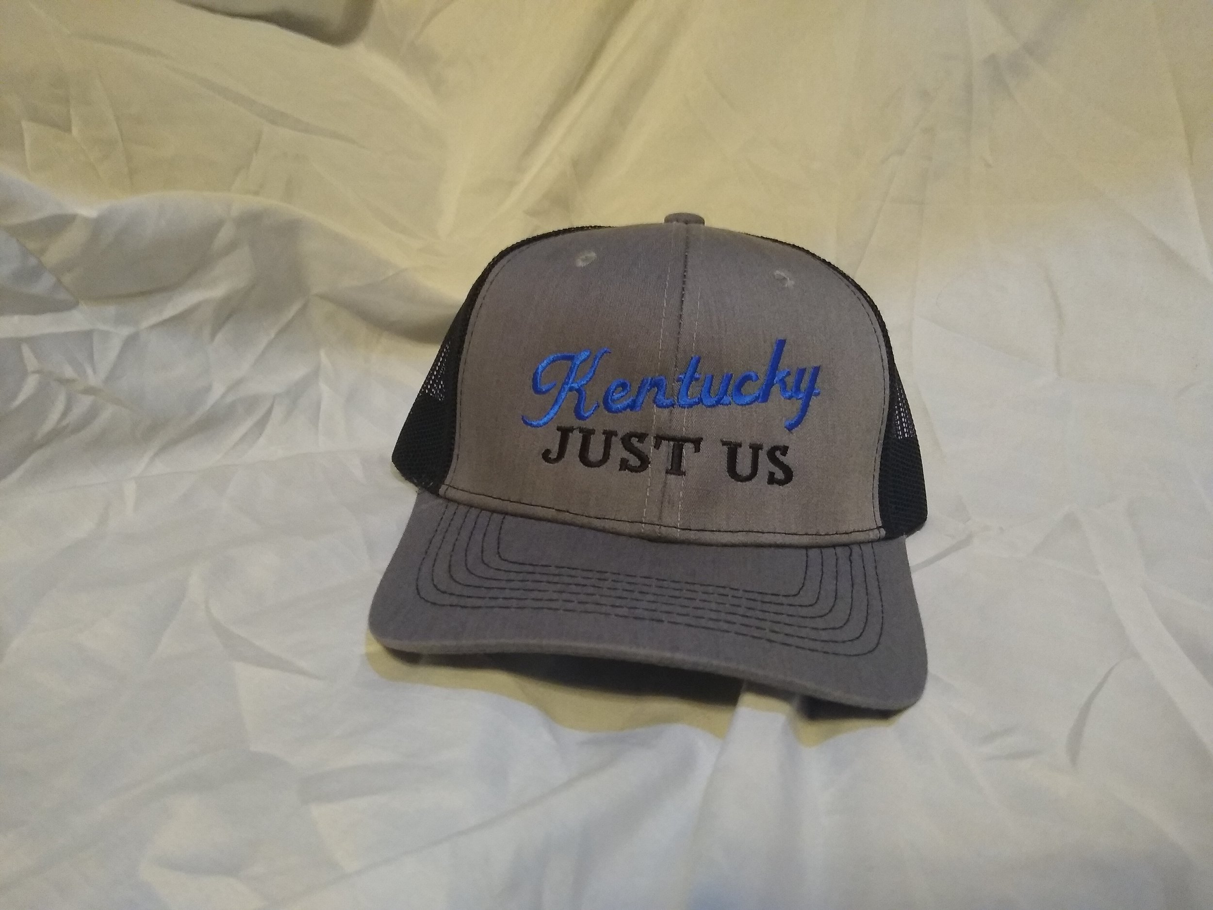 Embroidered Mesh-back Cap — Kentucky Just Us