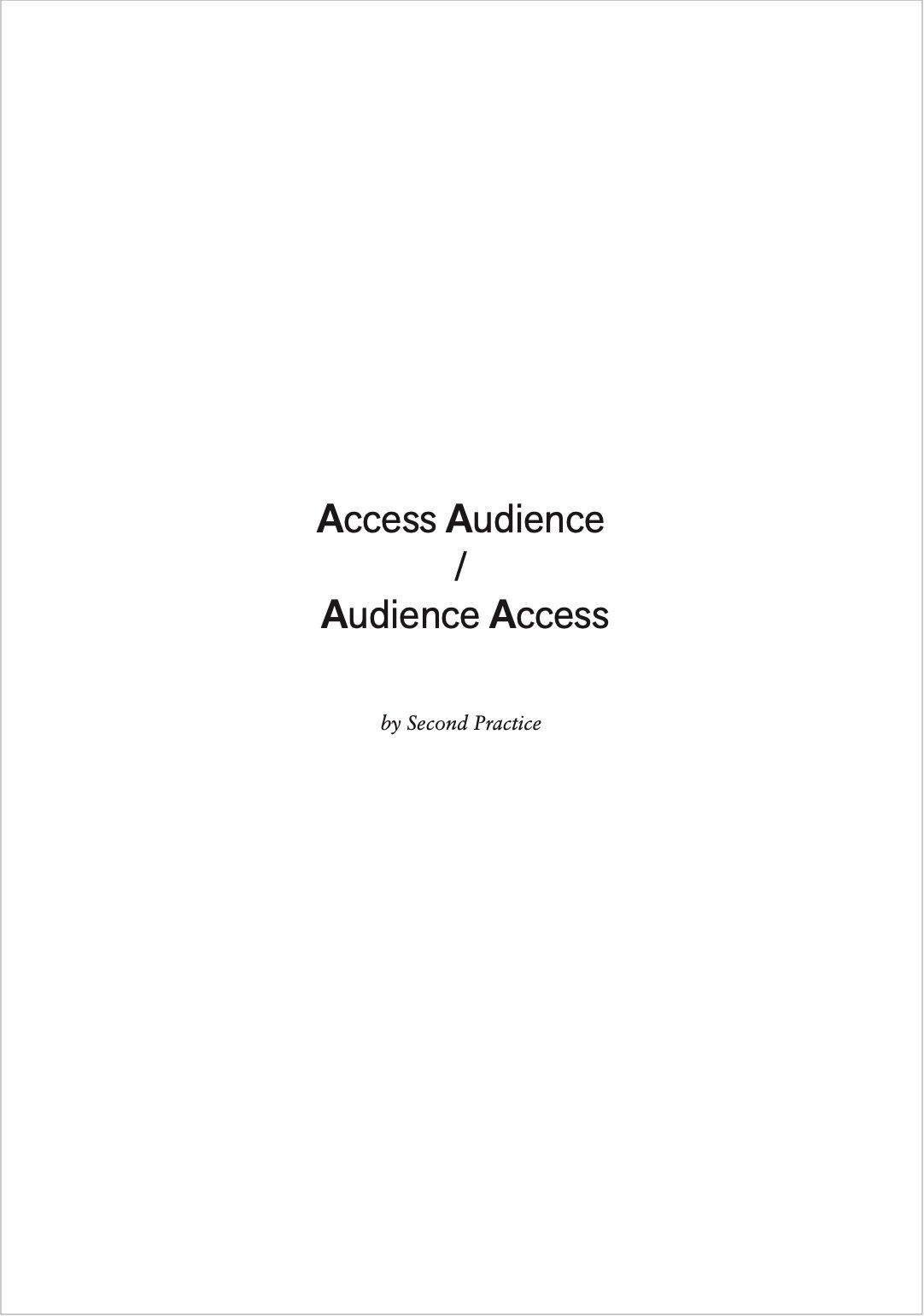 Access Audience:Audience Access cover.jpg