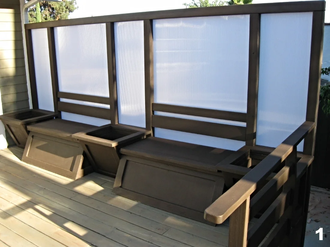 Plexiglass Wall with Planters and Bench.JPG