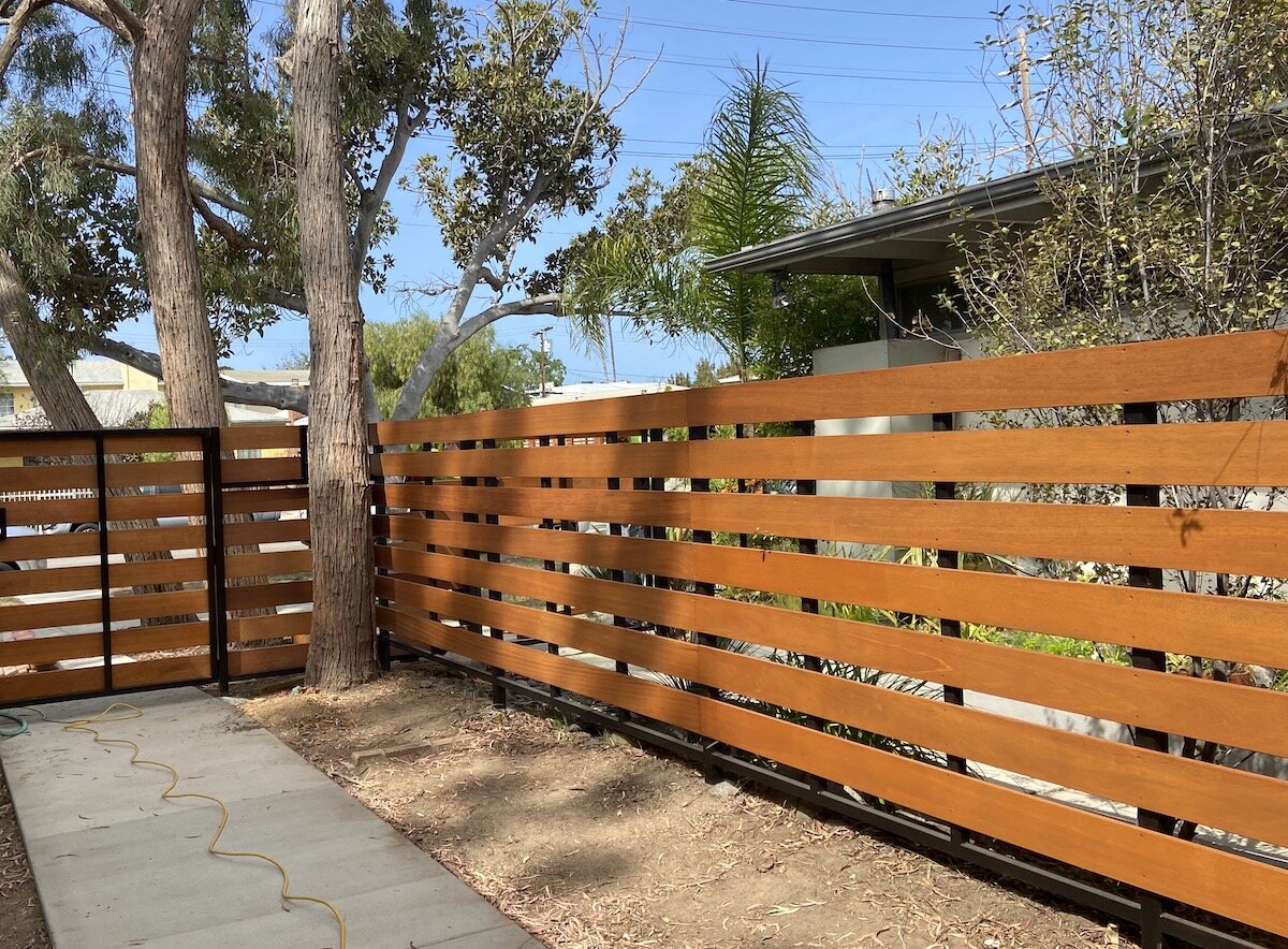 Santa Monica Modern Wood Fences, Gates, Driveway Gates — Harwell Design -  Fences, Driveway Gates, Los Angeles, Santa Monica