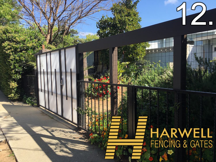 Santa Monica Wood Fence, Custom Fences, Modern, Artistic — Harwell